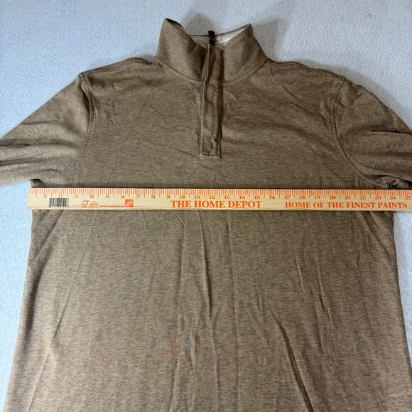 Banana Republic Khaki/Tan Long Sleeve Pullover with 1/4 Zip Size XL - Picture 10 of 12